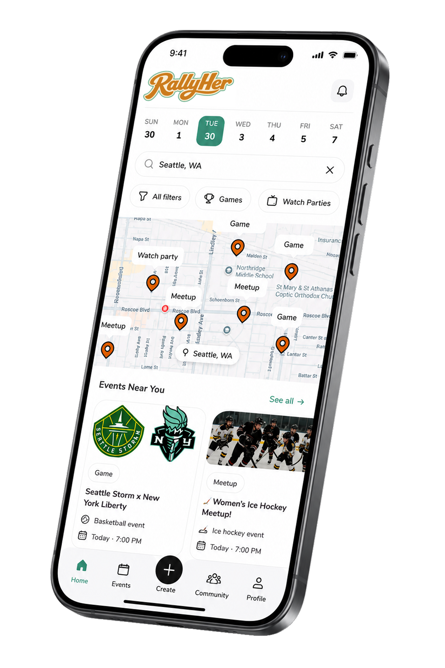 Women's sports fans connecting